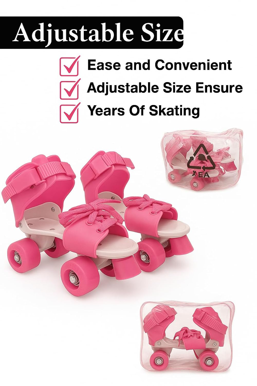 Toy Imagine Adjustable Inline Roller Skates for Kids Girls