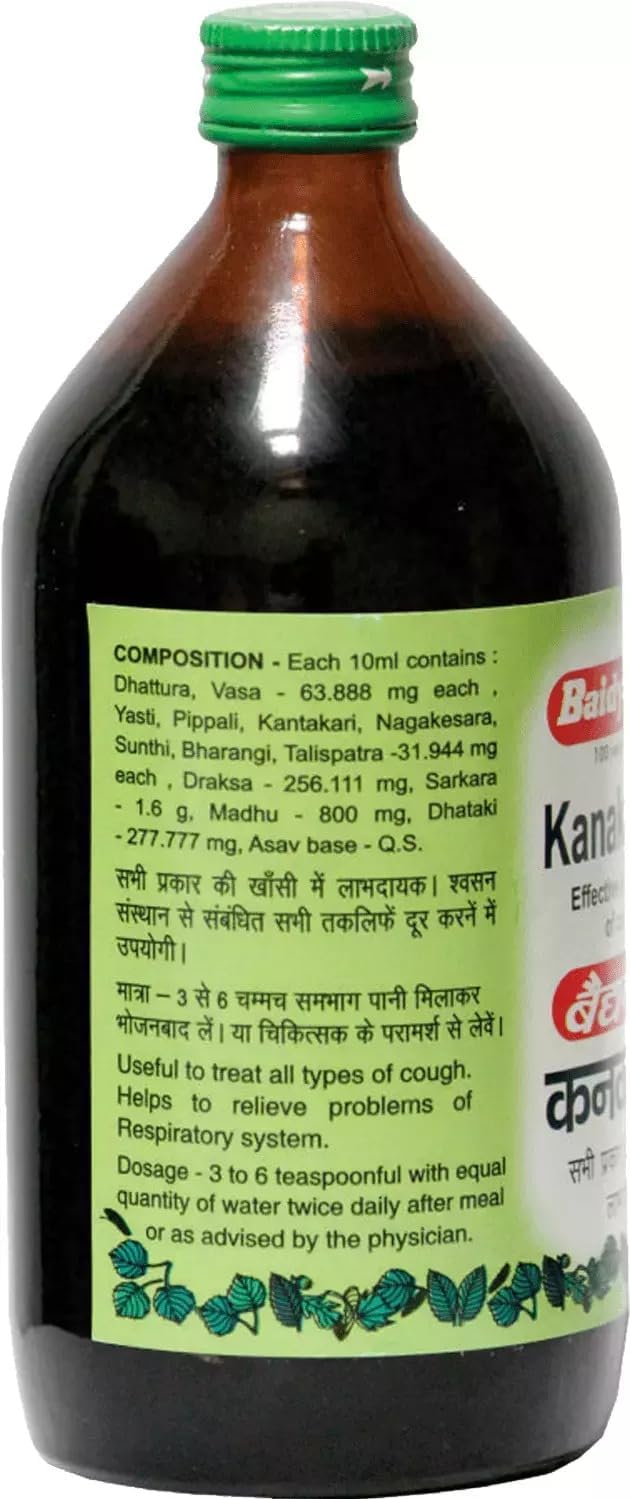 Baidyanath Asli Ayurved Kanakasava Syrup – 450 ml | Ayurvedic Remedy for All Types of Cough