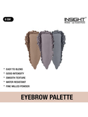 INSIGHT Eyebrow Palette | Smooth Texture | Water Resistant | Good Intensity|Buildable Color |Easy To Blend |Fine Milled Powder|Multicolor-6g