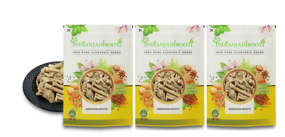 IndianJadiBooti Indrayan Root, 3 Packs of 900 Grams