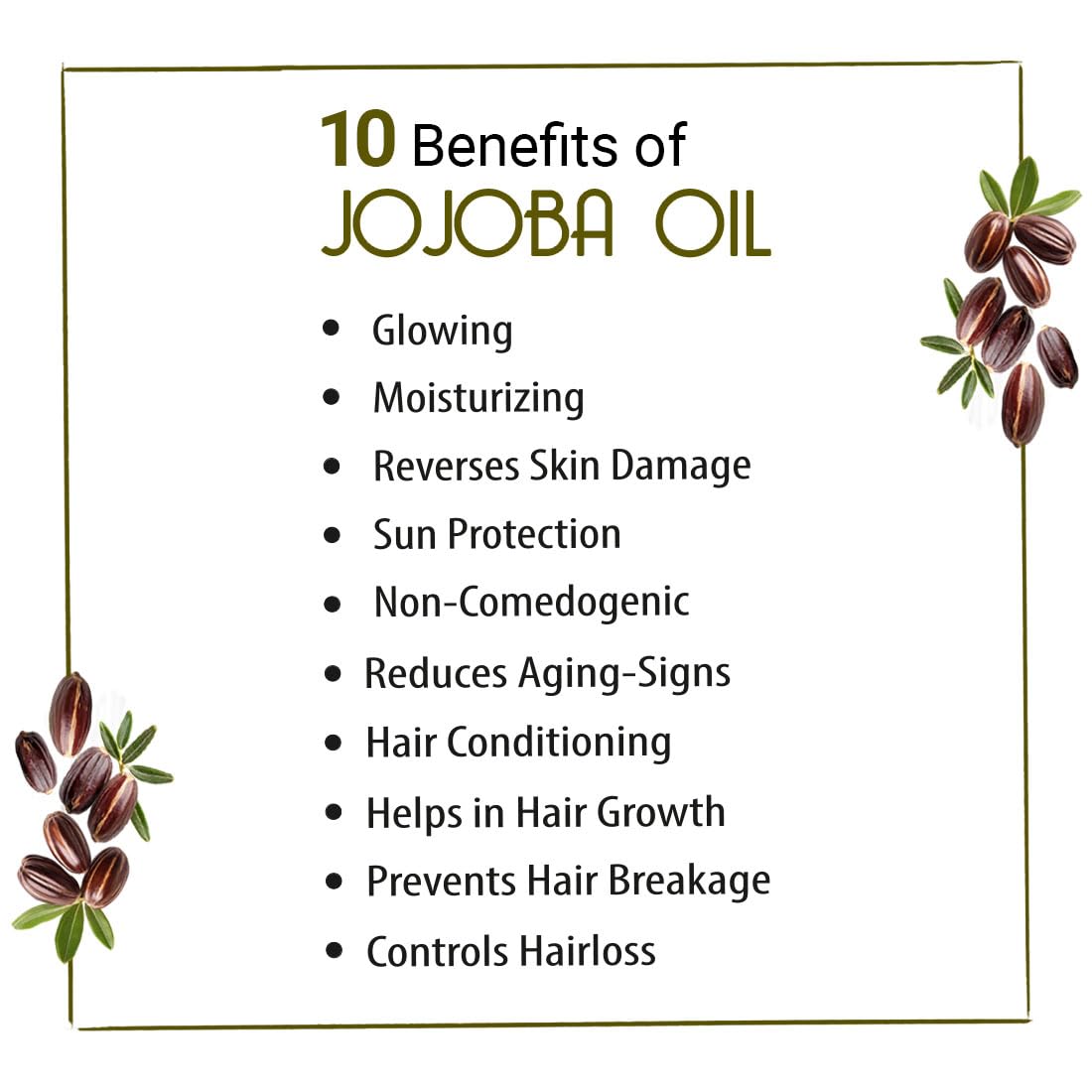 KEYA SETH AROMATHERAPY Jojoba Oil for Face, Body & Hair – Moisturizing, Anti-Aging, Sunburn Care, Hair Growth with Flavonoids, Vitamin A & E 100ml