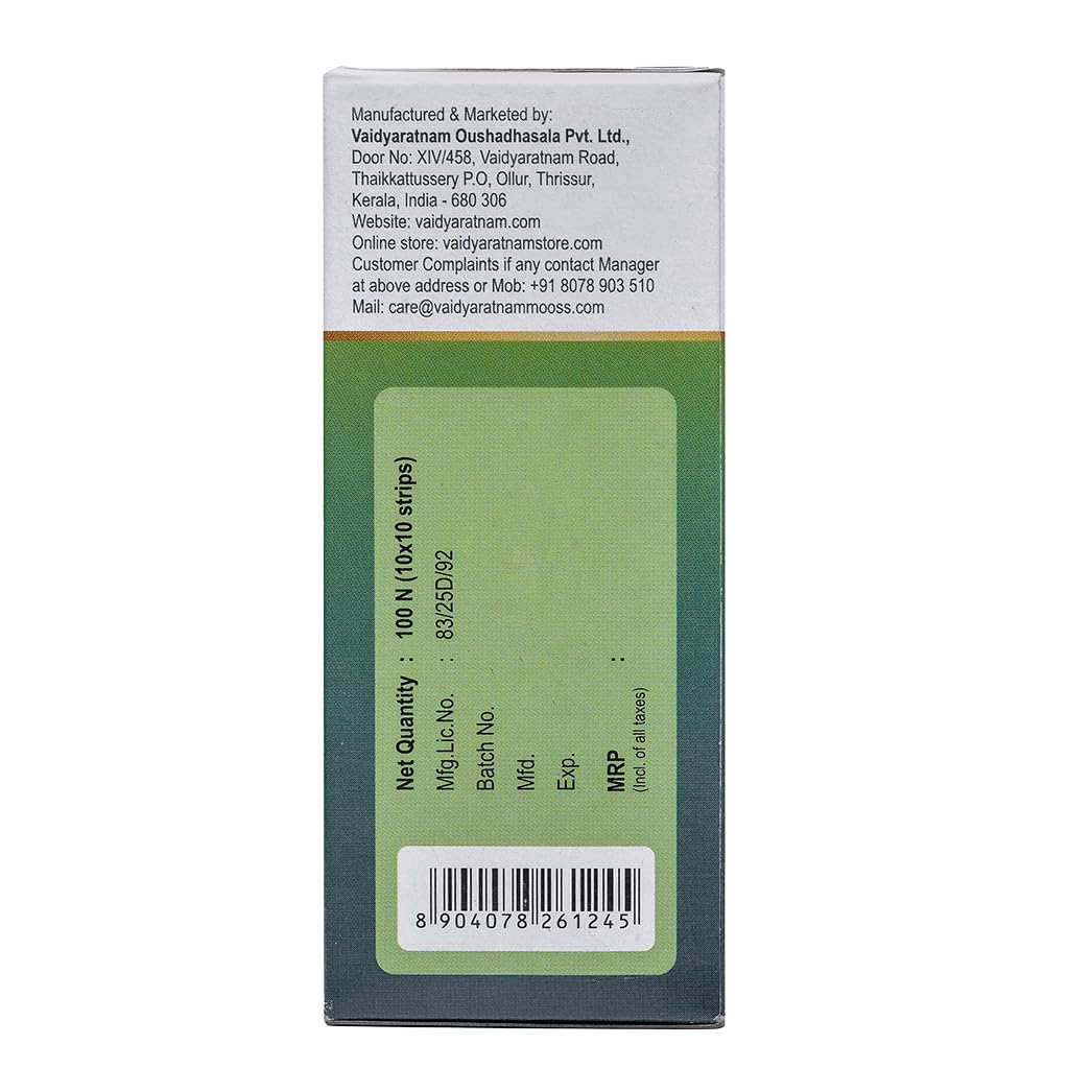 Vaidyaratnam Mehanil Plus Tablets | Natural Supplement for Metabolic Wellness & Blood Sugar Support