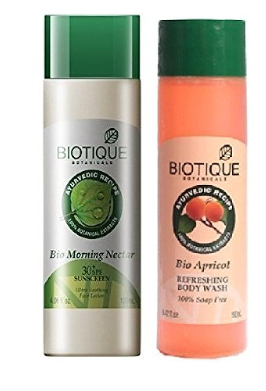 Biotique Combo of Apricot Walnut Body Wash and Morning Nectar Sunscreen Lotion