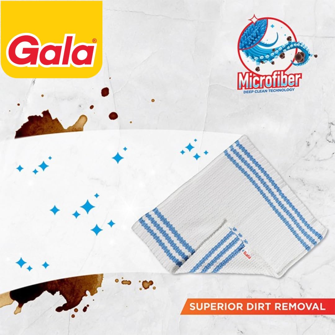 Gala Microfiber Cleaning Cloth (Pack of 1, White)