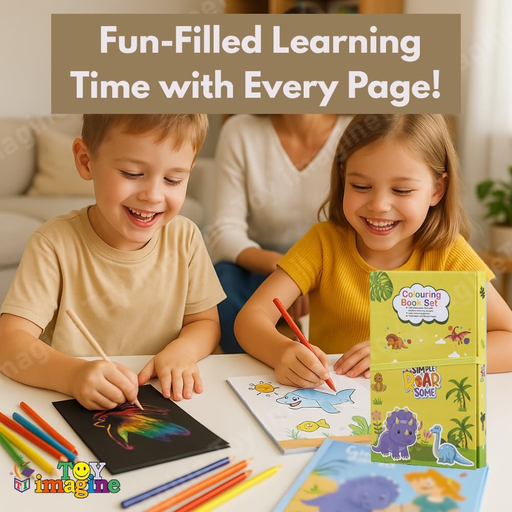 Toy Imagine Coloring Book Set for Kids, Pack 4