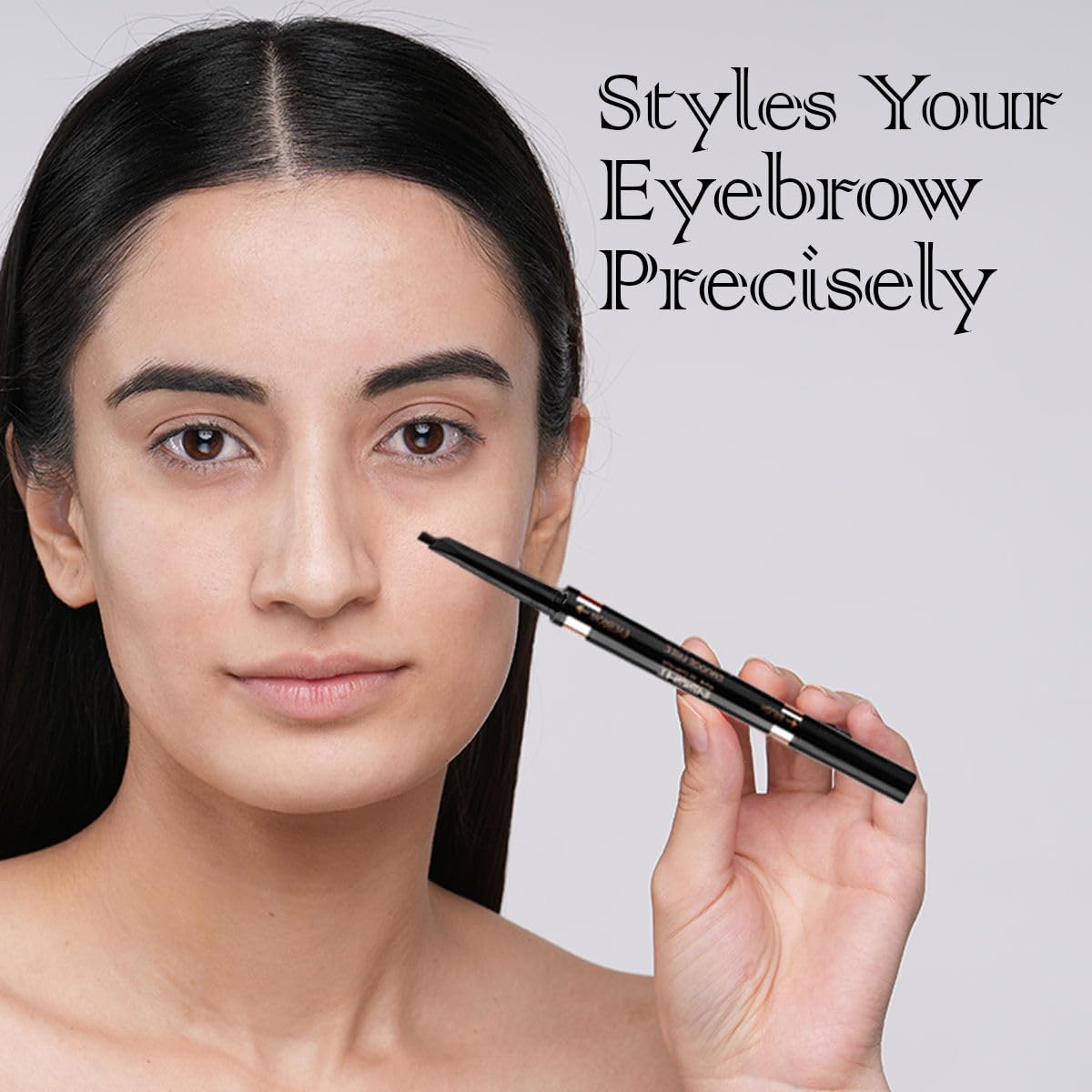 INSIGHT Smudge Free Eyebrow Pencil with Spoolie | Matte Finish | Long Lasting & Waterproof | For Indian Skin Tones | 0.5gm | Shade: Brown