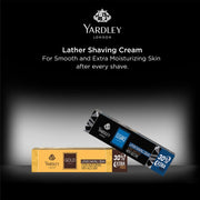 Yardley London Gold Extra Moisturising Lather Shaving Cream With Aloe Vera| Daily Beard Shaving Cream For Men| Pack Of 3 (91Gm Each)