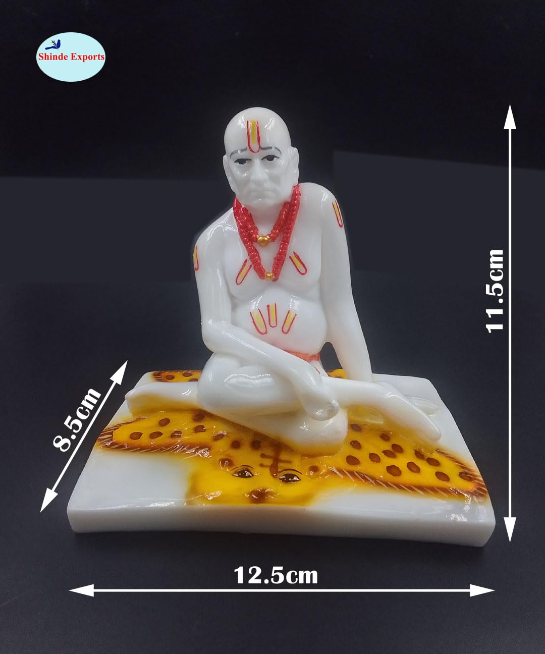 SHINDE EXPORTS Shree Swami Samarth murti Idol Statue for car Dashboard (11.5cm)