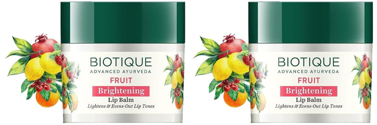 Biotique Fruit Whitening/Brightening Lip Balm | Hydrated and Nourishing Lips| Visibly Lighter Lips | Evens Out Lip Tone | De-pigmentation Balm |100% Botanical Extracts| All Skin Types | 12G