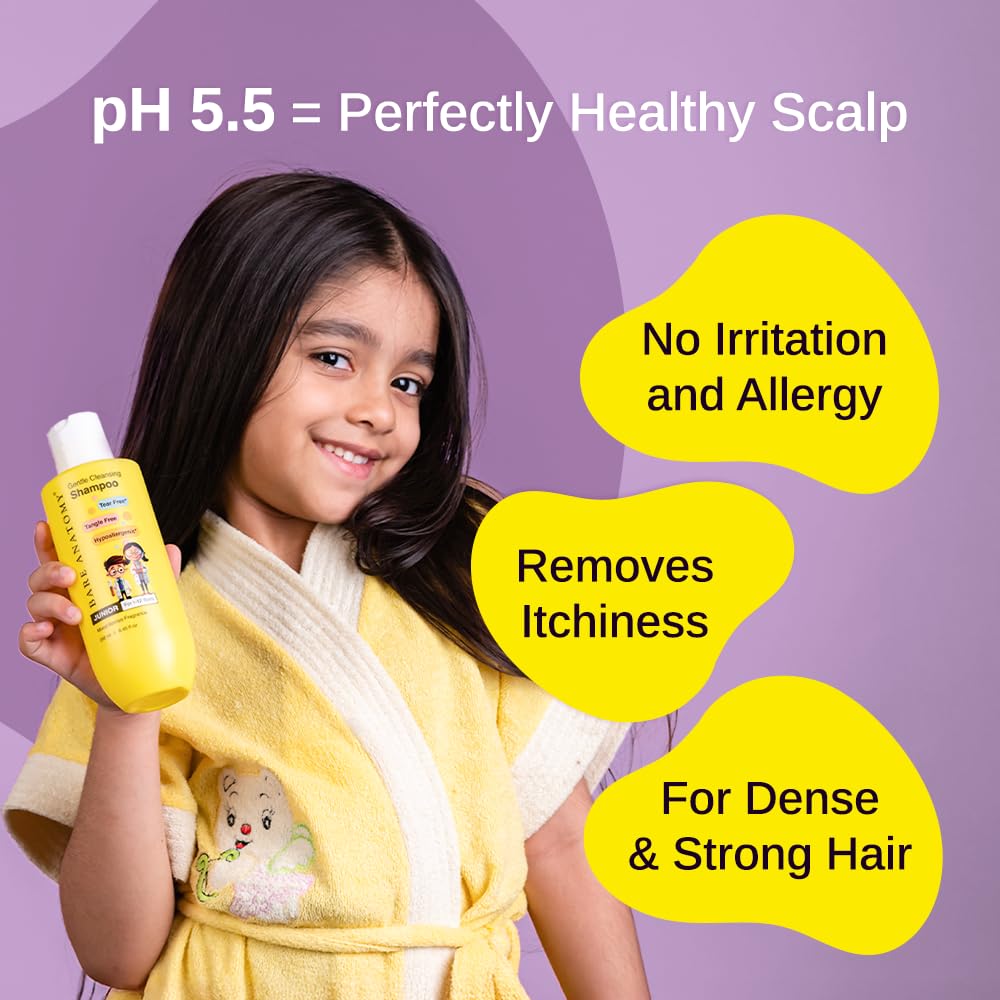 Bare Anatomy Anti Dandruff & Kids Gentle Cleansing Shampoo Combo | Salicylic Acid, Coconut Milk Protein, Biotin & Vitamin E | 250ml + 250ml
