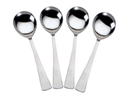 Parage 4 Pieces Stainless Steel Serving Spoon Set for Dining Table/Kitchen, Big Cooking Spoons Set, 21 cm Length Chamcha, Dining Tableware Set of 4, Silver