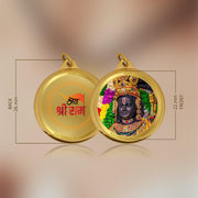 Diviniti 24K Gold Plated Ram Lalla & Jai Shree Ram Pendant For Men, Women & Kids| 22 MM Double Sided Stylish Pendant Necklace For Girls| Divine God Pendant For Birthday Gift, Anniversary Gift