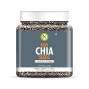 NatureVit Raw Chia Seeds 250g | Superfood for Eating | Rich in Omega-3, Fiber & Protein | Ideal for Weight Loss, Digestion & Energy | Gluten-Free & Vegan