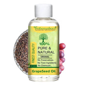 IndianJadiBooti Pure Cold-Pressed Grape Seed Oil (Vitis Vinifera) | Lightweight Botanical Carrier Oil for Non-Comedogenic Hydration, Aromatherapy & Silky Massage 200 ML