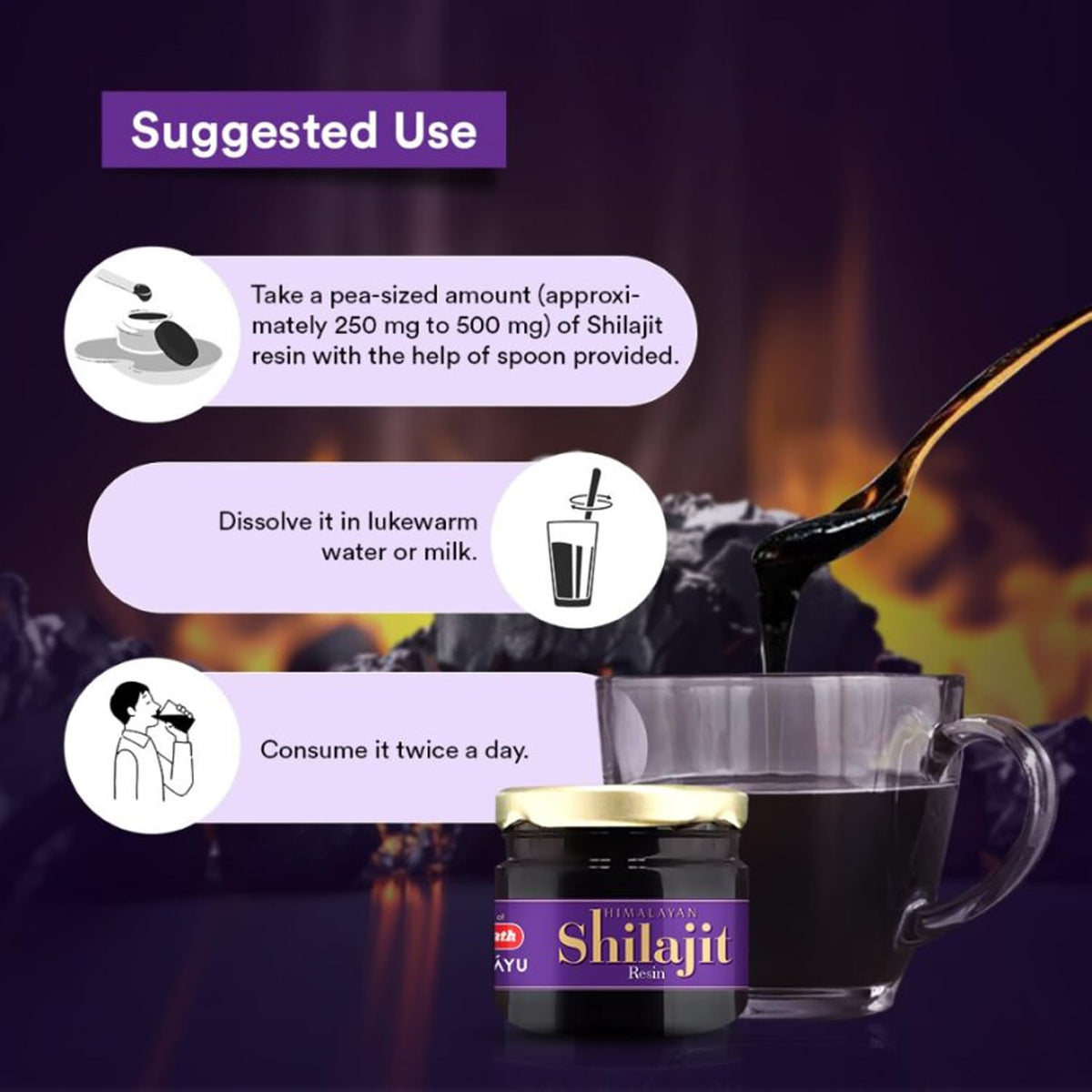 Baidyanath Asli Ayurved Himalayan Shilajit/Shilajeet Resin 20gm - 100% Ayurvedic | Performance Booster For Endurance and Stamina