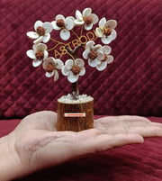 Astrodidi Gomti Chakra Stone & Rudraksha Beads Tree | Multicolour Spiritual Home Decor Gomati Stones Showpiece | Traditionally Associated with Prosperity and Good Fortune | Decorative Gift Item