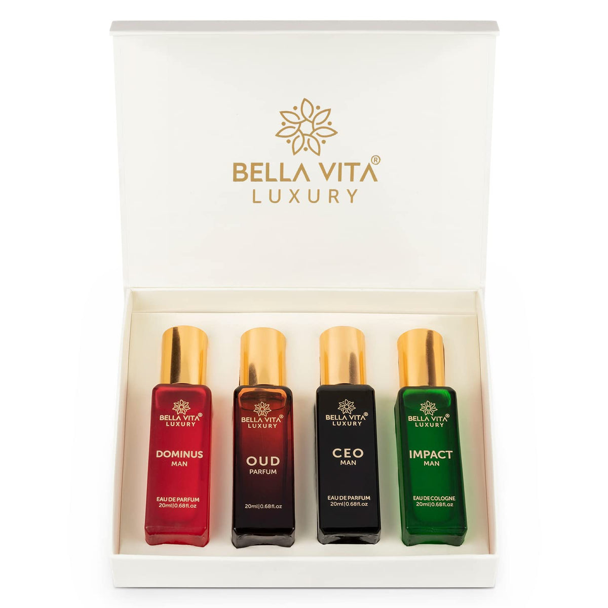 Bella Vita Luxury G.O.A.T Liquid Eau De Parfum Perfume Fragrance Lavender Scent Spray, 100 Ml & Men Perfume Gift Set 4X20 Ml, 80 Millilitres