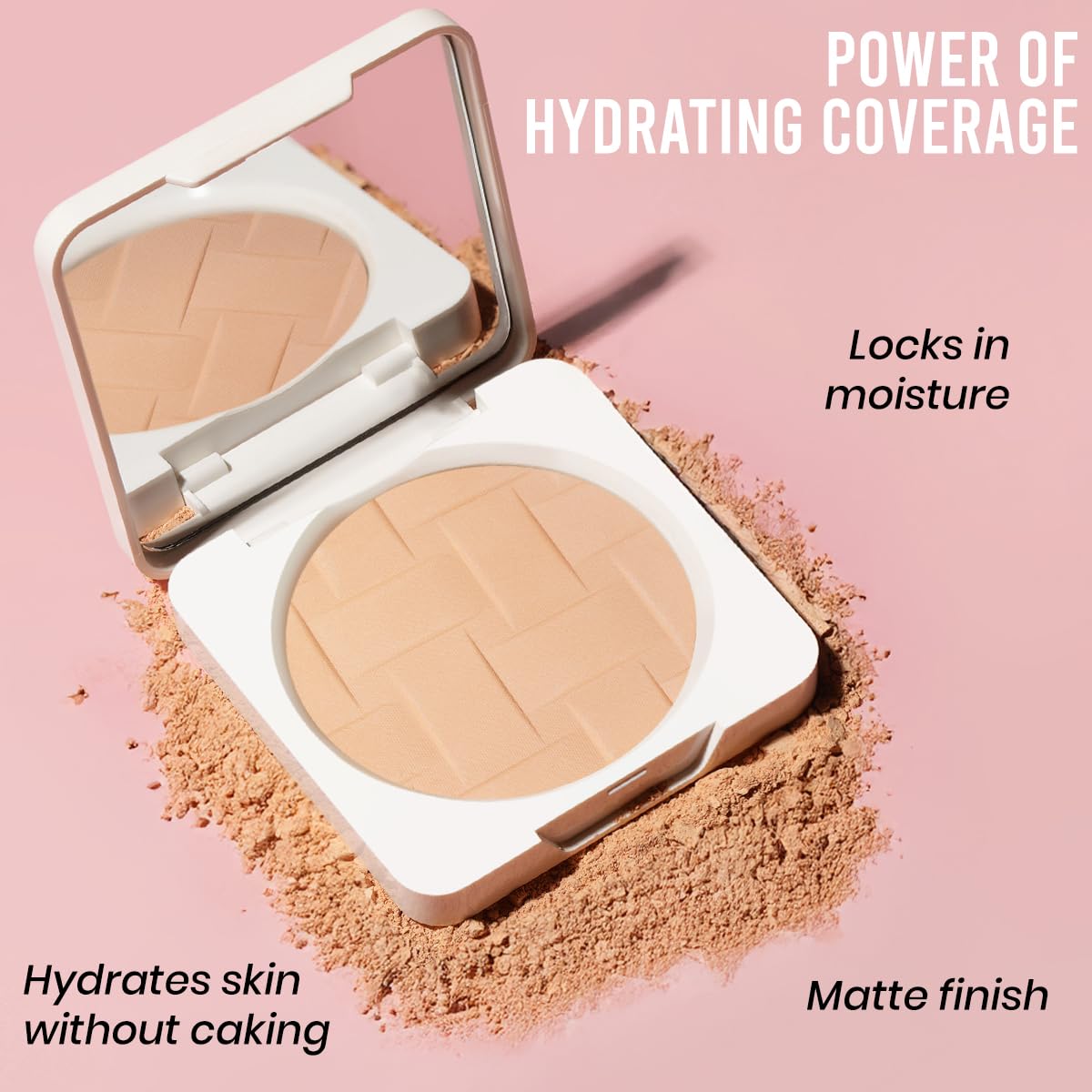 INSIGHT Moisture Lock Compact Foundation - Ivory Whisper (11g) | Matte Finish | Blocks Excess Oil | Weightless Formula for All Day Comfort | Infused with Vitamin E