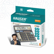 Hauser HC-512G Desktop Series Electronic Calculator | 12 Digits Calculator | Best Key Layout | Mark Up with GT Keys | Big Display & Memory | Dual Power | 112 Steps Check & Correct | Grey, Pack of 1