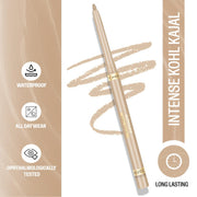 INSIGHT Intense Kohl Kajal Pencil - Nude | Matte Finish | All Day Wear | Waterproof | Single Stroke Application - (0.35 g)