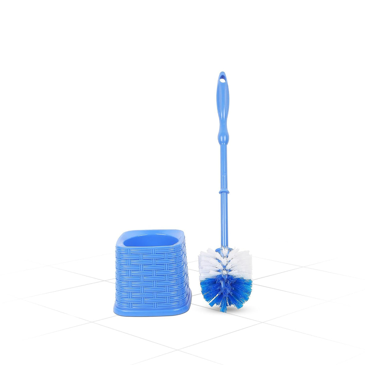 Gala Toilex Toilet Brush with Square Container, Toilet Cleaning Brush for Indian and Western Toilets, Bathroom Commode Brush, Multicolour, Pack of 1