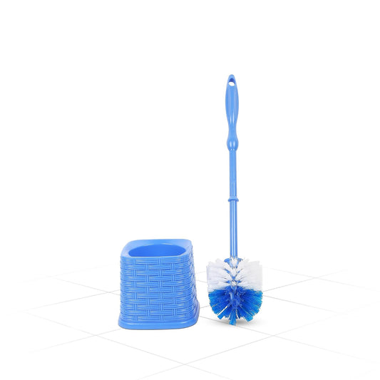 Gala Toilex Toilet Brush with Square Container, Toilet Cleaning Brush for Indian and Western Toilets, Bathroom Commode Brush, Multicolour, Pack of 1