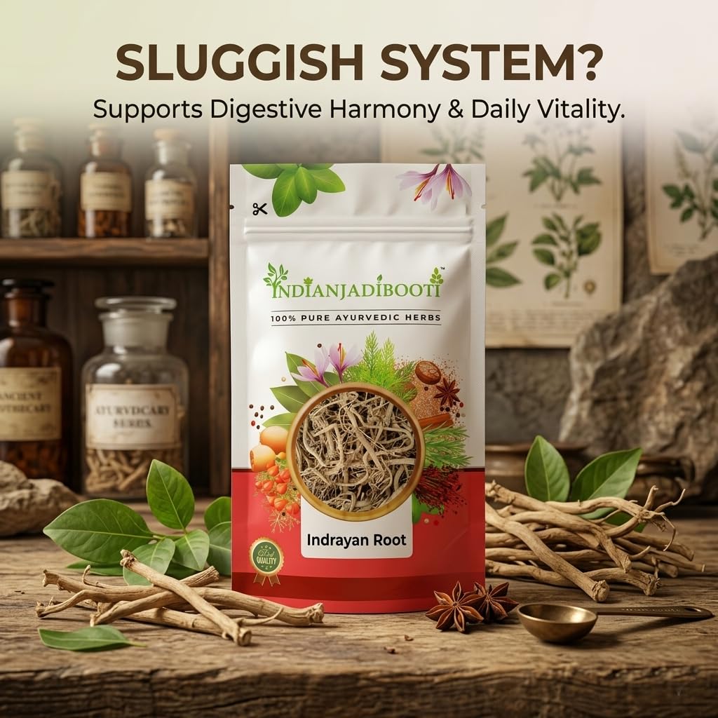 IndianJadiBooti Indrayan Root, 100 Grams Pack | Pack Of 2