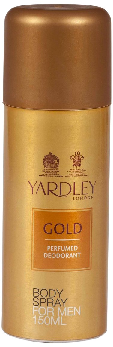 Yardley Gold Deodorant Spray Bottle for Men, 150ml