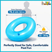 Toy Imagine 30" (76 cm) Transparent Inflatable Swimming Pool Safety for Kids | Pool Safety for Swimming Training & Fun for Boys and Girls (Age 6 to 10 Years) Assorted