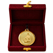 DIVINITI 24K Gold Plated Double-Sided Religious Pendant with Premium Gift Box, Spiritual Locket for Men & Women, Devotional Jewellery for Gifting & Everyday Wear | Baba Deep Singh & Golden Temple - GNG Pendant