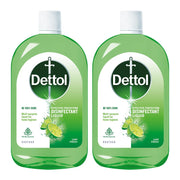 Dettol Multi-Purpose Disinfectant Liquid for Floor & Surface Cleaning, Lime Fresh Fragrance, 1L (Pack of 2)