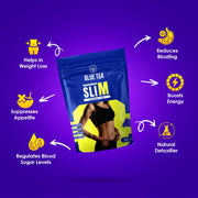 BLUE TEA - Combo Pack - Belly Fat & Slimming & Liver Cleanse Tea - 30 Tea Bags (Each Pack) - Zipper Pack