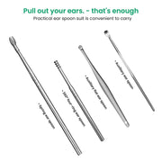 E-COSMOS® Ear Wax Cleaner - Resuable Ear Cleaner Tool Set with Storage Box - Ear Wax Remover Tool Kit with Ear Curette Cleaner and Spring Ear Buds Cleaner - 6 Pc, (EarCleaner6Pcs)