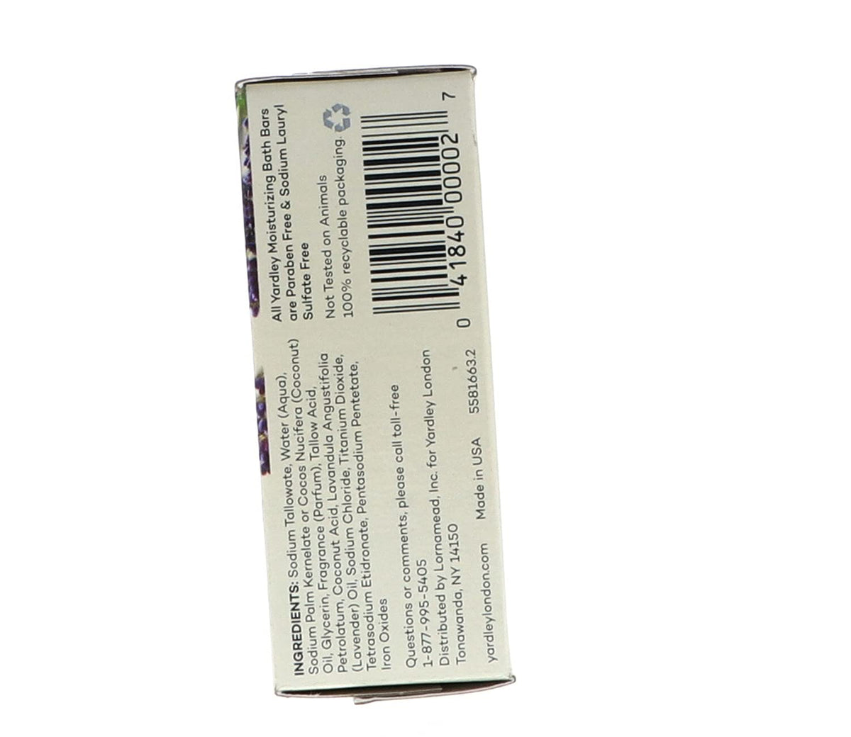 Yardley Bar Soap - English Lavender with Essential Oils, 4.25 oz Bar (Pack of 3)