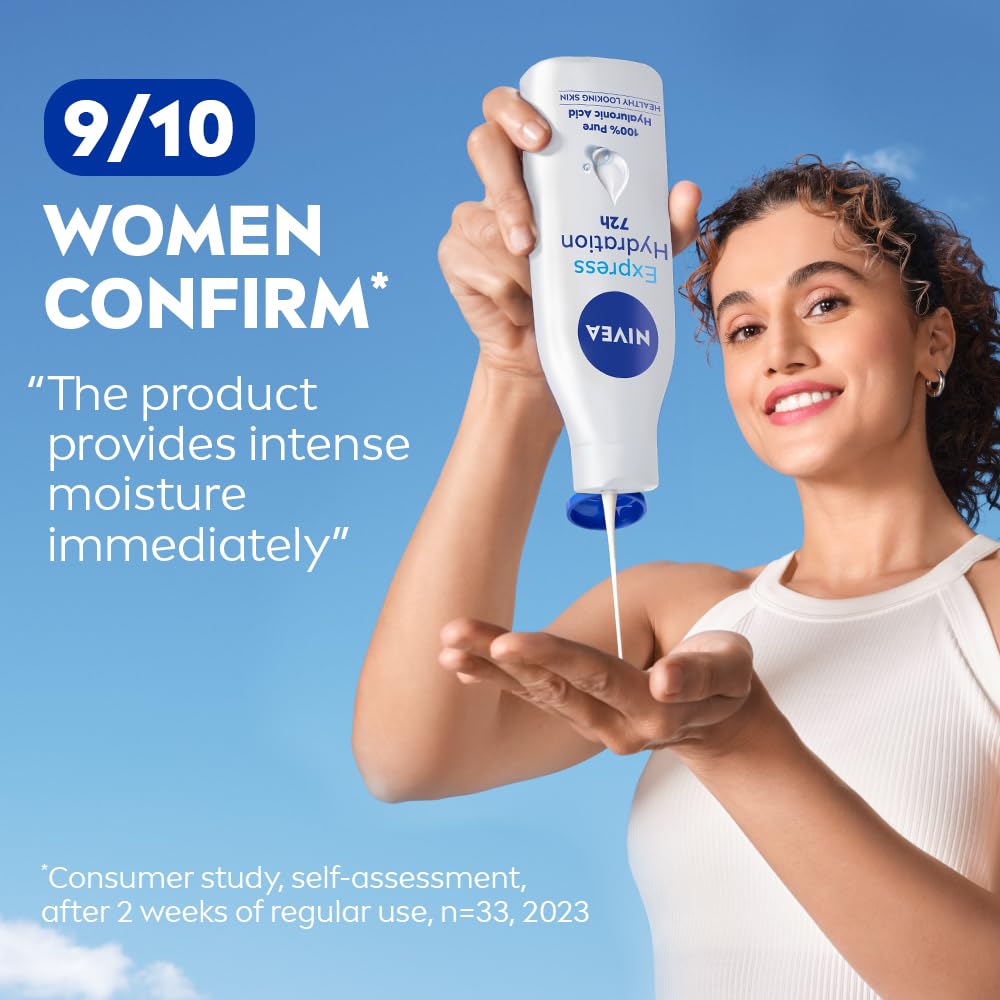 NIVEA Body Lotion For Men & Women, Express Hydration, for Fast Absorption, 200 ml