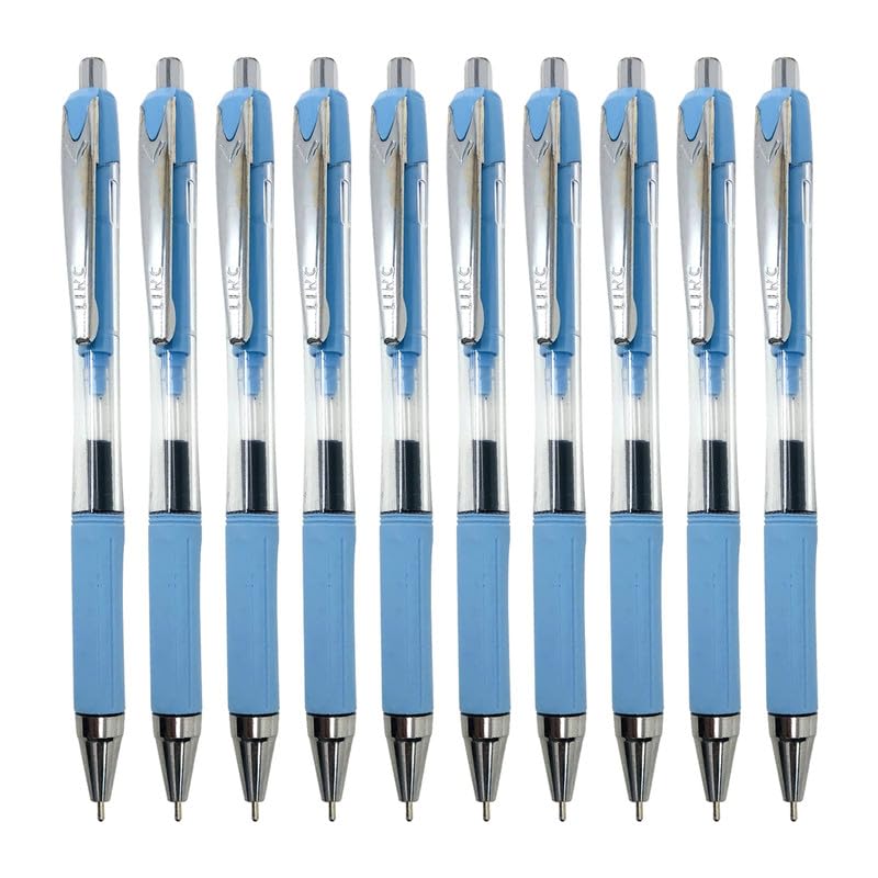 Linc Mr.Click Retractable Ball Pen | Blue Ink, Pack of 10