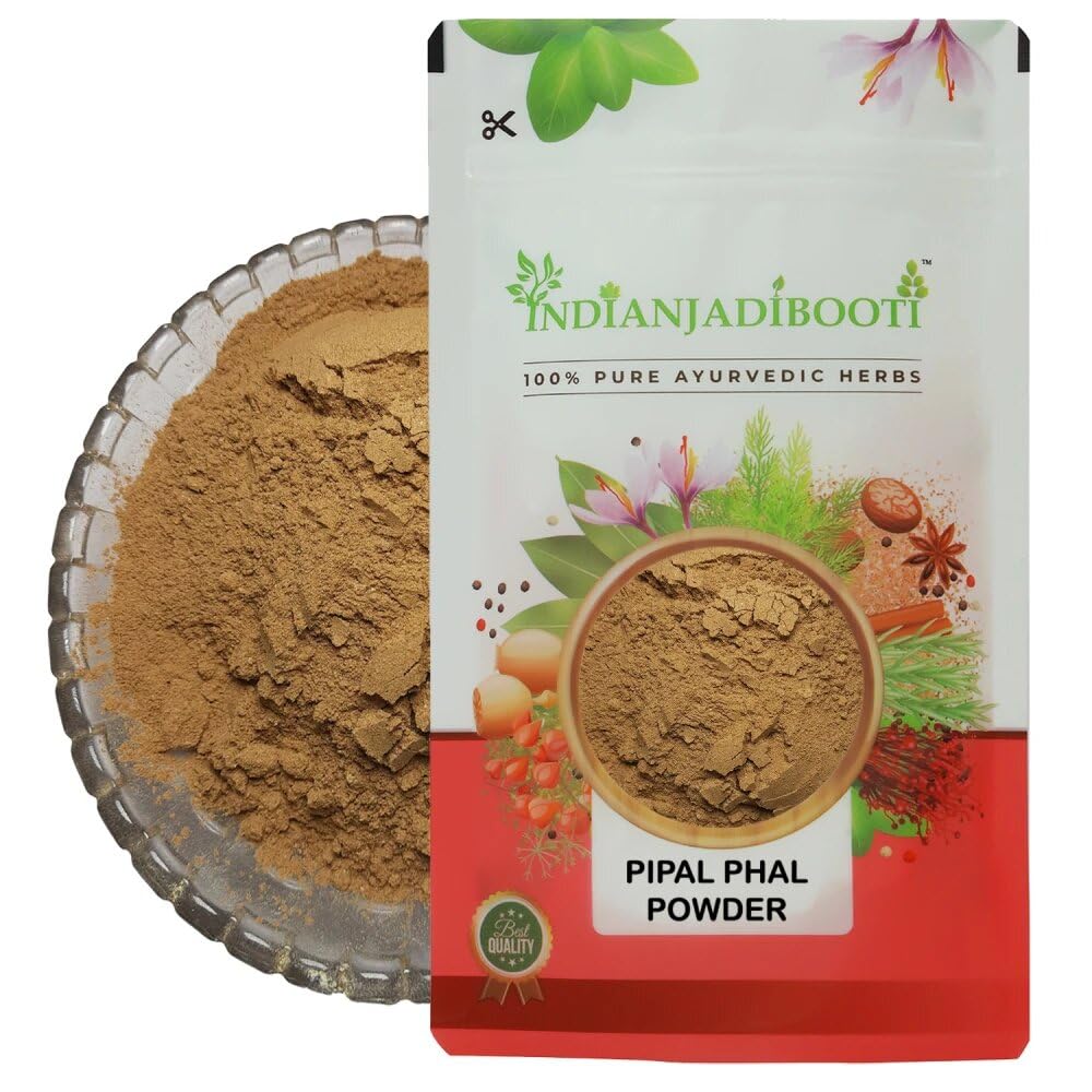 IndianJadiBooti Pipal Phal Powder (Dried Peepal Fruit/Ficus Religiosa) – Pure Sacred Fig for Respiratory Support & Natural Cooling – Helps Maintain Vitality & Digestive Wellness – (100 Grams)