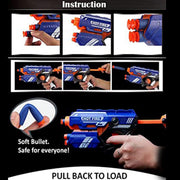 Toy Imagine Blaze Storm Gun for Kids 6-12 Air Soft Toy Gun Pistol with 10 Suction Darts Shooting Game for Boys 6+ Indoor Outdoor Sniper Toy Gift Gel Blaster Style Design Birthday Gift for Boys & Girls