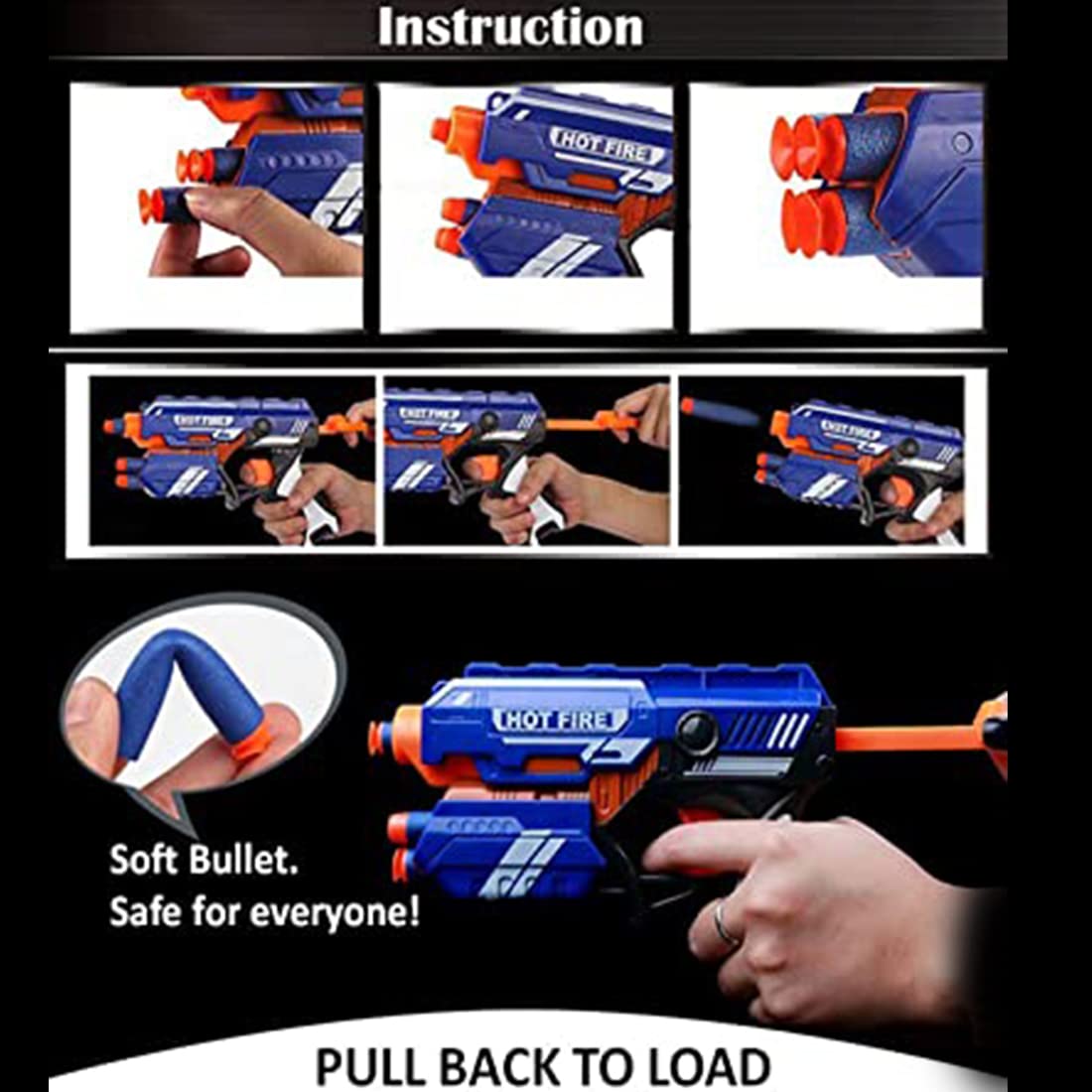 Toy Imagine Blaze Storm Gun for Kids 6-12 Air Soft Toy Gun Pistol with 10 Suction Darts Shooting Game for Boys 6+ Indoor Outdoor Sniper Toy Gift Gel Blaster Style Design Birthday Gift for Boys & Girls