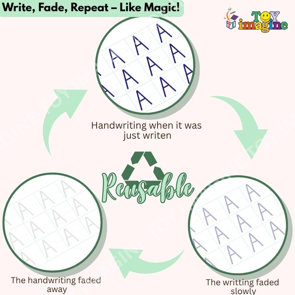 Toy Imagine Sank Magic Practice Copy Book Set for Kids, 4 Pack
