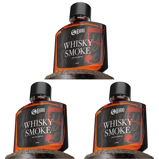 BEARDO Whisky Smoke Perfume for Men, 100ml | Spicy, Woody - Oudh Scent Eau De Parfum | Long Lasting Mens Perfume | Best Date Night Fragrance Body Spray for Men (Pack of 3)