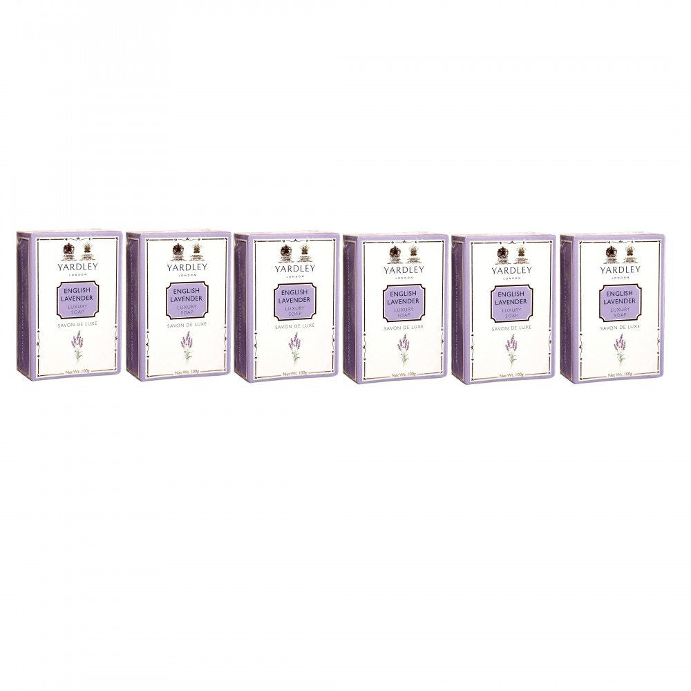 Yardley English Lavender Luxury Soap, 100g (Pack of 6)