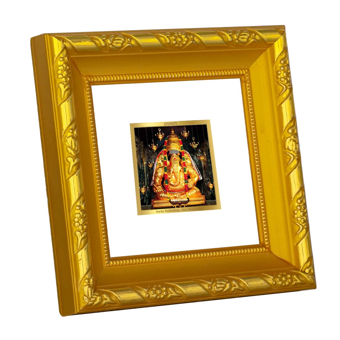 Diviniti Baba Balak Nath Gold Plated Wall Photo Frame, Table Décor| DG Frame 103 Size 1A and 24K Gold Plated Foil| Religious Photo Frame Idol For Pooja, Gifts Items (10.8 CM X 10.8 CM)