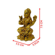 Aalayam Selveer Balambigai Statue Mini| Bala Tripura Sundari Idol Mini | Mini Balambika Idol Brass 7.5 cm Height Brass Gold Colour 1 Piece