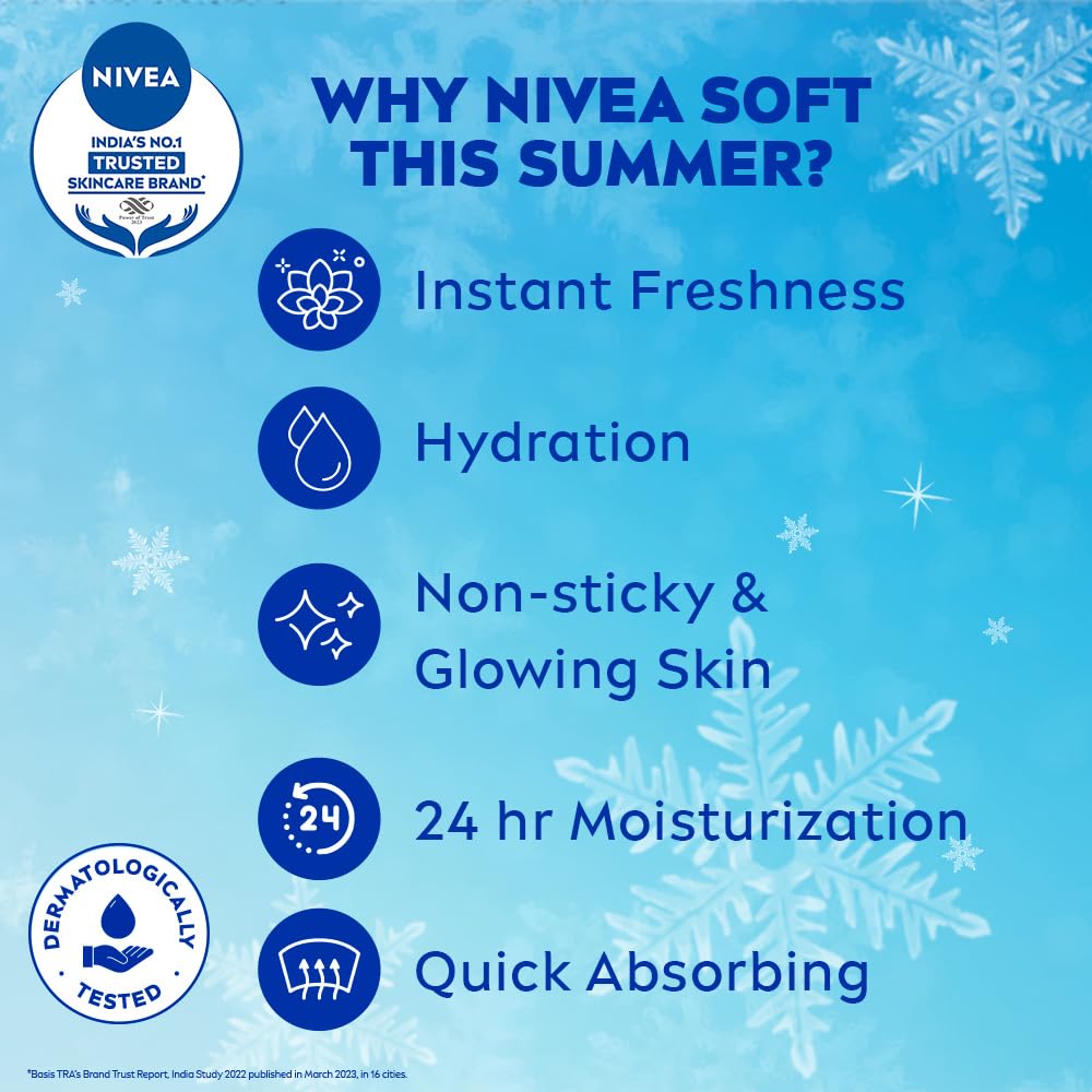 NIVEA Soft Berry Blossom, Light Moisturizer for Face, Hand & Body, Instant Hydration Non-Greasy Cream with Vitamin E & Jojoba Oil, 200 ml