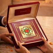 DIVINITI 24K Gold-Plated Durga Yantra Frame | Sacred Yantra for Protection, Strength & Positive Energy | Home, Office & Pooja Decor | Premium Gift Box | 12 x 11 CM