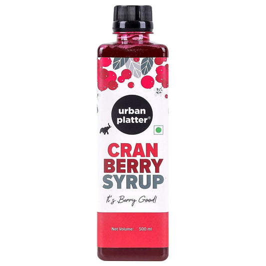 Urban Platter Cranberry Syrup, 500ml [Thick, Real Fruits]