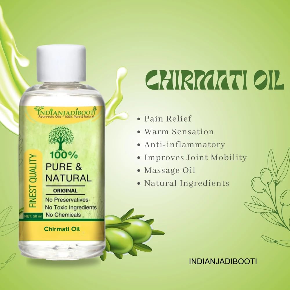 IndianJadiBooti Traditional Chirmati Hair Vitality Oil | External Botanical Infusion for Hair Luster, Scalp Wellness & Traditional Grooming - 50ml