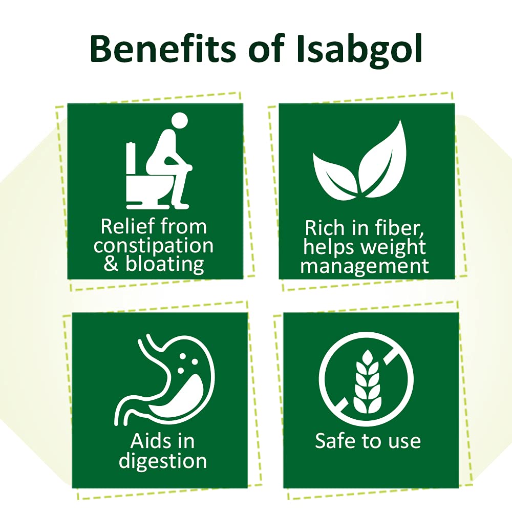Dabur Sat Isabgol (Psyllium Husk) - 180/200 g | Rich in Fiber | Provides Effective Relief From Constipation & Bloating | Promotes Bowel Health | Non Habit Forming | 100% Ayurvedic (Pack of 2)
