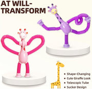 Toy Imagine Telescopic Suction Toys, Giraffe Style, Pack of 4